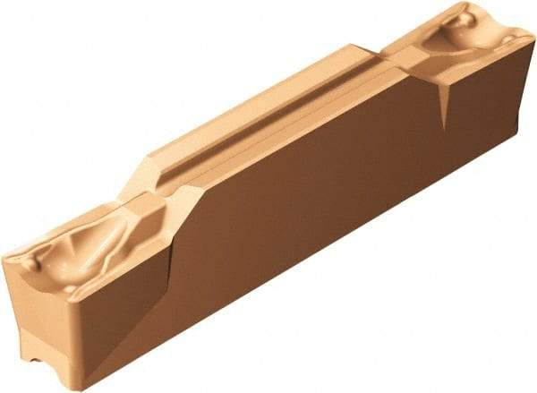 Sandvik Coromant - J2N123x2 TF Grade 1125, 5mm Cutting Width Carbide Grooving Insert - 23.3mm Max Depth of Cut, Neutral, 0.4mm Corner Radius, TiAlN Finish - USA Tool & Supply