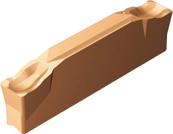 Sandvik Coromant - N123F1-...F CR 1125 Grade, 0.0984" Cutting Width, Carbide Cutoff Insert - 0° Neutral Lead Angle, 0.0118" Cnr Rad, TiAlN Coated - USA Tool & Supply