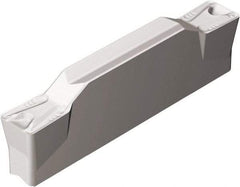 Sandvik Coromant - 800N123L2 TF Grade H13A, 8mm Cutting Width Carbide Grooving Insert - 4mm Max Depth of Cut, Neutral, 0.8mm Corner Radius, Uncoated - USA Tool & Supply