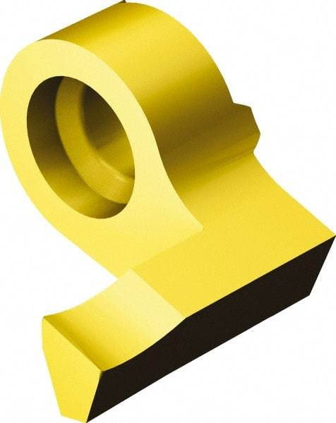 Sandvik Coromant - 09MB Grade 1025, 2mm Cutting Width Carbide Grooving Insert - 5mm Max Depth of Cut, Left Hand, 0.2mm Corner Radius, TiAlN/TiN Finish - USA Tool & Supply