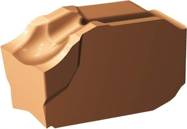 Sandvik Coromant - QDF CO 1125 Grade, 0.0984" Cutting Width, Carbide Cutoff Insert - 0.0039" Cnr Rad, TiAlN Coated - USA Tool & Supply