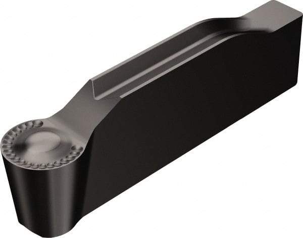 Sandvik Coromant - 0500N123 Grade 1105, 5mm Cutting Width Carbide Grooving Insert - 2.3mm Max Depth of Cut, Neutral, 2.5mm Corner Radius, TiAlN2 Finish - USA Tool & Supply