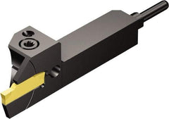 Sandvik Coromant - QS, Internal or External, Right Hand, 0.43" Max Depth of Cut, Indexable Grooving Tool Holder - N123E2-0200-0002-CM Insert Compatibility, 1/2" Shank Height, 1/2" Shank Width, 2.7559" OAL, Through Coolant - USA Tool & Supply