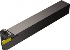 Sandvik Coromant - F123, Internal or External, Left Hand, 0.39" Max Depth of Cut, Indexable Grooving Tool Holder - N123F2-0250-0002-CM Insert Compatibility, 3/8" Shank Height, 3/8" Shank Width, 5" OAL - USA Tool & Supply