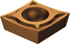 Sandvik Coromant - CCET21.5 UM Grade 1125 Carbide Turning Insert - TiAlN/AlCr2O3 Finish, 80° Diamond, 1/4" Inscr Circle, 3/32" Thick, 0.2mm Corner Radius - USA Tool & Supply