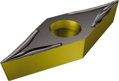 Sandvik Coromant - VBGT332 UM Grade 1515 Carbide Turning Insert - TiCN/Al2O3/TiN Finish, 35° Diamond, 3/8" Inscr Circle, 3/16" Thick, 1/32" Corner Radius - USA Tool & Supply