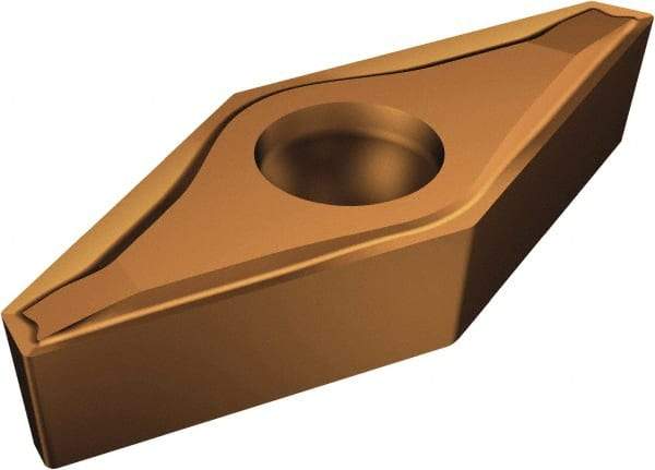 Sandvik Coromant - VCEX2203 F Grade 1125 Carbide Turning Insert - TiAlN/AlCr2O3 Finish, 35° Diamond, 3/8" Inscr Circle, 1/8" Thick, 0.1mm Corner Radius - USA Tool & Supply