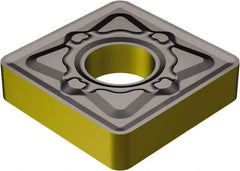 Sandvik Coromant - SNMG322 KM Grade 3210 Carbide Turning Insert - TiCN/Al2O3/TiN Finish, 90° Square, 3/8" Inscr Circle, 1/8" Thick, 1/32" Corner Radius - USA Tool & Supply