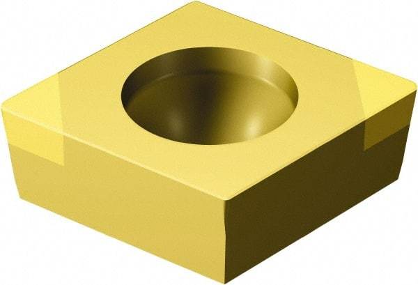 Sandvik Coromant - CCGW21.51 WH Grade 7015 CBN Turning Insert - TiN Finish, 80° Diamond, 1/4" Inscr Circle, 3/32" Thick, 1/64" Corner Radius - USA Tool & Supply