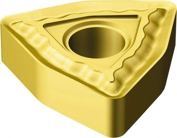 Sandvik Coromant - WNMG431 QM Grade 235 Carbide Turning Insert - TiCN/TiN Finish, 80° Trigon, 1/2" Inscr Circle, 3/16" Thick, 1/64" Corner Radius - USA Tool & Supply