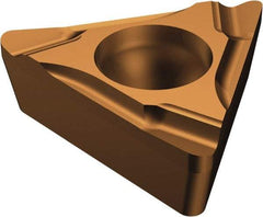 Sandvik Coromant - TCGT1.21.21 K Grade 1115 Carbide Turning Insert - TiAlN/AlCr2O3 Finish, 60° Triangle, 5/32" Inscr Circle, 5/64" Thick, 1/64" Corner Radius - USA Tool & Supply