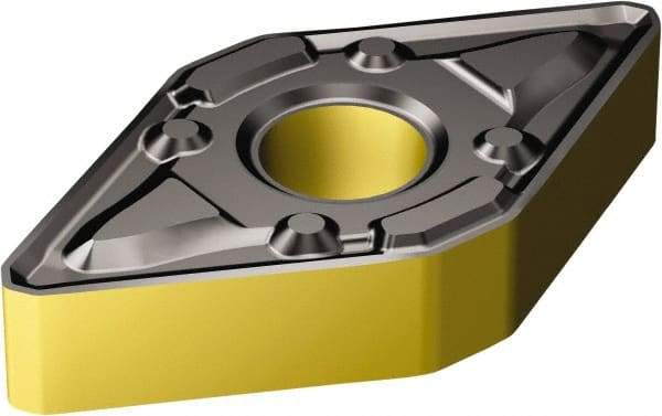 Sandvik Coromant - DNMX443 WM Grade 4305 Carbide Turning Insert - TiCN/AI2O3/TiN Finish, 55° Diamond, 1/2" Inscr Circle, 1/4" Thick, 3/64" Corner Radius - USA Tool & Supply