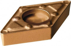 Sandvik Coromant - DCMX32.51 WF Grade 1125 Carbide Turning Insert - TiAlN/AlCr2O3 Finish, 55° Diamond, 3/8" Inscr Circle, 5/32" Thick, 1/64" Corner Radius - USA Tool & Supply