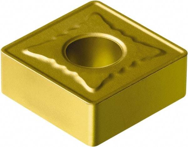 Sandvik Coromant - SNMG432 MR Grade 235 Carbide Turning Insert - TiCN/TiN Finish, 90° Square, 1/2" Inscr Circle, 3/16" Thick, 1/32" Corner Radius - USA Tool & Supply