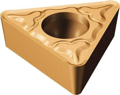 Sandvik Coromant - TPMT32.51 MF Grade 1125 Carbide Turning Insert - TiAlN/AlCr2O3 Finish, 60° Triangle, 3/8" Inscr Circle, 5/32" Thick, 1/64" Corner Radius - USA Tool & Supply