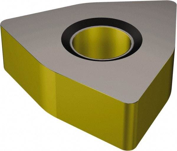 Sandvik Coromant - WNMA432 KR Grade 3210 Carbide Turning Insert - TiCN/Al2O3/TiN Finish, 80° Trigon, 1/2" Inscr Circle, 3/16" Thick, 1/32" Corner Radius - USA Tool & Supply
