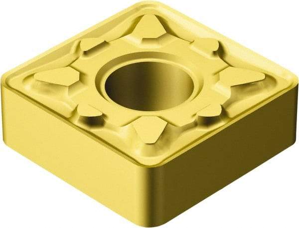 Sandvik Coromant - SNMG644 MM Grade 2025 Carbide Turning Insert - TiCN/Al2O3/TiN Finish, 90° Square, 3/4" Inscr Circle, 1/4" Thick, 1/16" Corner Radius - USA Tool & Supply