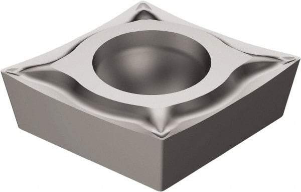 Sandvik Coromant - CCGT21.503 UM Grade H13A Carbide Turning Insert - Uncoated, 80° Diamond, 1/4" Inscr Circle, 3/32" Thick, 0.1mm Corner Radius - USA Tool & Supply