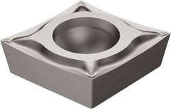 Sandvik Coromant - CCGT21.503 UM Grade H13A Carbide Turning Insert - Uncoated, 80° Diamond, 1/4" Inscr Circle, 3/32" Thick, 0.1mm Corner Radius - USA Tool & Supply