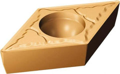 Sandvik Coromant - DCMT32.53 MM Grade 1115 Carbide Turning Insert - TiAlN/AlCr2O3 Finish, 55° Diamond, 3/8" Inscr Circle, 5/32" Thick, 3/64" Corner Radius - USA Tool & Supply