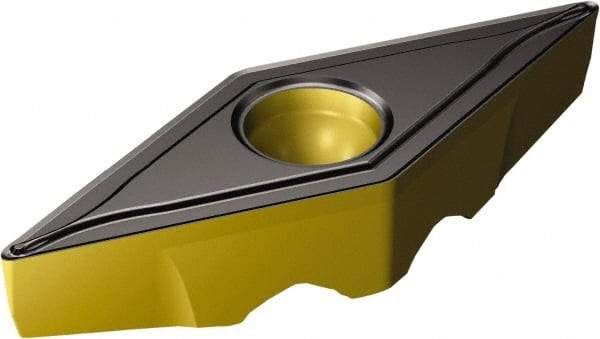 Sandvik Coromant - TRVB1304 F Grade 2220 Carbide Turning Insert - TiCN/AI2O3/TiN Finish, Diamond, 8mm Inscr Circle, 4.53mm Thick, 1/64" Corner Radius - USA Tool & Supply