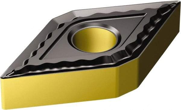 Sandvik Coromant - DNMG432 QM Grade 4305 Carbide Turning Insert - TiCN/AI2O3/TiN Finish, 55° Diamond, 1/2" Inscr Circle, 3/16" Thick, 1/32" Corner Radius - USA Tool & Supply