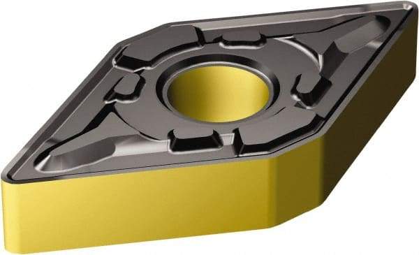 Sandvik Coromant - DNMG543 PR Grade 4335 Carbide Turning Insert - TiCN/AI2O3/TiN Finish, 55° Diamond, 5/8" Inscr Circle, 1/4" Thick, 3/64" Corner Radius - USA Tool & Supply
