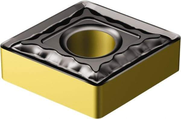 Sandvik Coromant - CNMG543 QM Grade 4315 Carbide Turning Insert - TiCN/Al2O3/TiN Finish, 80° Diamond, 5/8" Inscr Circle, 1/4" Thick, 3/64" Corner Radius - USA Tool & Supply