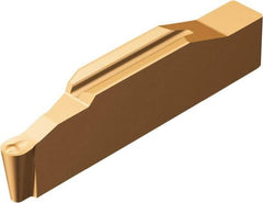 Sandvik Coromant - 0.5L123H1-0200 RO 2mm Cutting Width Carbide Grooving Insert - 5mm Max Depth of Cut, Left Hand, 1mm Corner Radius, TiAlN Finish - USA Tool & Supply