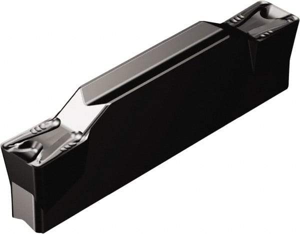 Sandvik Coromant - K2N123x2 TM Grade 3115, 6mm Cutting Width Carbide Grooving Insert - 23mm Max Depth of Cut, Neutral, 0.8mm Corner Radius, TiCN/Al2O3 Finish - USA Tool & Supply