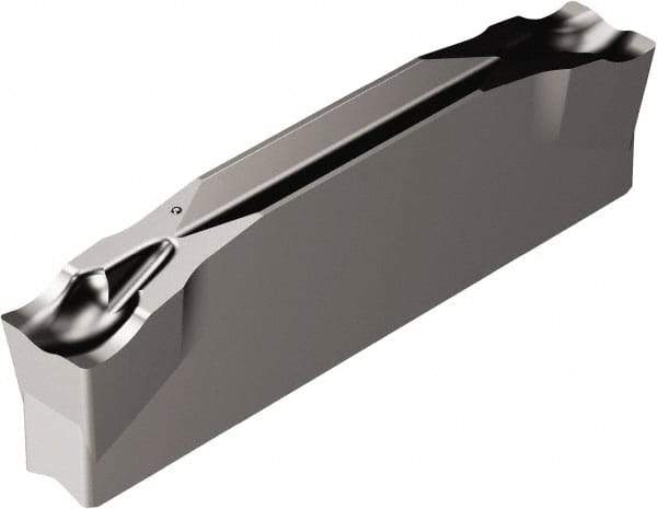 Sandvik Coromant - N123D2D CM 1105 Grade, 0.0591" Cutting Width, Carbide Cutoff Insert - 0° Neutral Lead Angle, 0.0079" Cnr Rad, TiAlN Coated - USA Tool & Supply