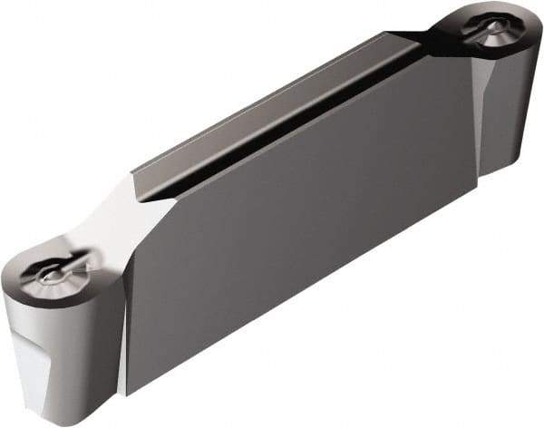 Sandvik Coromant - F2N123x2 RO 1/8" Cutting Width Carbide Grooving Insert - 18.6mm Max Depth of Cut, Neutral, 1/16" Corner Radius, TiAlN Finish - USA Tool & Supply
