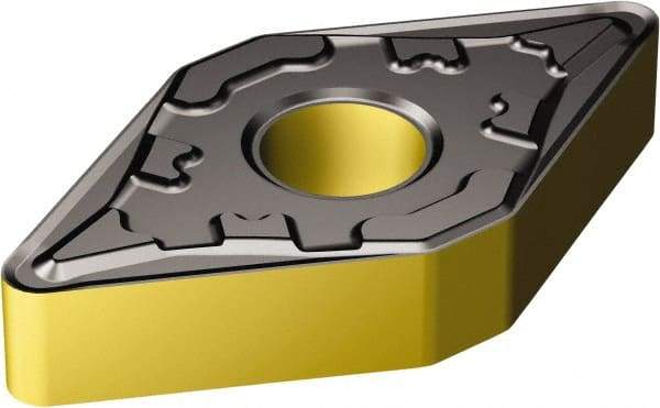Sandvik Coromant - DNMG331 KF Grade 3225 Carbide Turning Insert - TiCN/AI2O3/TiN Finish, 55° Diamond, 3/8" Inscr Circle, 3/16" Thick, 1/64" Corner Radius - USA Tool & Supply