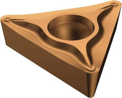 Sandvik Coromant - TCGT2203 UM Grade 1125 Carbide Turning Insert - TiAlN/AlCr2O3 Finish, 60° Triangle, 1/4" Inscr Circle, 1/8" Thick, 0.1mm Corner Radius - USA Tool & Supply