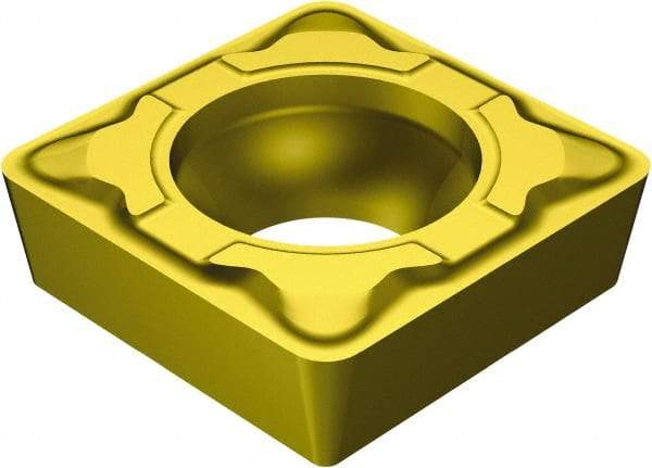 Sandvik Coromant - SCMT32.51 KF Grade 3005 Carbide Turning Insert - TiCN/Al2O3/TiN Finish, 90° Square, 3/8" Inscr Circle, 5/32" Thick, 1/64" Corner Radius - USA Tool & Supply