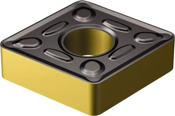 Sandvik Coromant - CNMG643 HM Grade 4335 Carbide Turning Insert - TiCN/AI2O3/TiN Finish, 80° Diamond, 3/4" Inscr Circle, 1/4" Thick, 3/64" Corner Radius - USA Tool & Supply