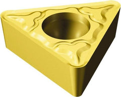 Sandvik Coromant - TCMT32.52 KM Grade 3005 Carbide Turning Insert - TiCN/AI2O3/TiN Finish, 60° Triangle, 3/8" Inscr Circle, 5/32" Thick, 1/32" Corner Radius - USA Tool & Supply