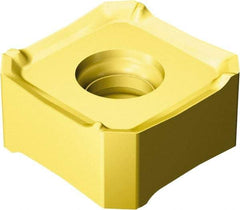 Sandvik Coromant - 345R13T5 ML Grade 2040 Carbide Milling Insert - TiCN/Al2O3/TiN Finish, 5.95mm Thick, 13mm Inscribed Circle, 0.8mm Corner Radius - USA Tool & Supply