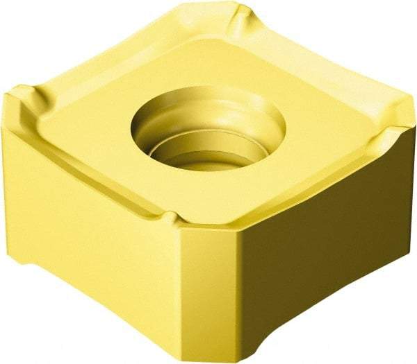 Sandvik Coromant - 345R13T5 MM Grade 2040 Carbide Milling Insert - TiCN/Al2O3/TiN Finish, 5.95mm Thick, 13mm Inscribed Circle, 0.8mm Corner Radius - USA Tool & Supply
