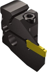 Sandvik Coromant - N123H2-0400-GM Insert, 18mm Head Length, 3.96mm Min Groove Width, Modular Grooving Blade Holder Head - Right Hand Cut, System Size 32, Through Coolant, Series CoroCut 1-2 - USA Tool & Supply