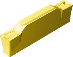 Sandvik Coromant - KN123 TM Grade 2135, 6mm Cutting Width Carbide Grooving Insert - 0.9055" Max Depth of Cut, Neutral, 0.8mm Corner Radius, TiCN/Al2O3/TiN Finish - USA Tool & Supply