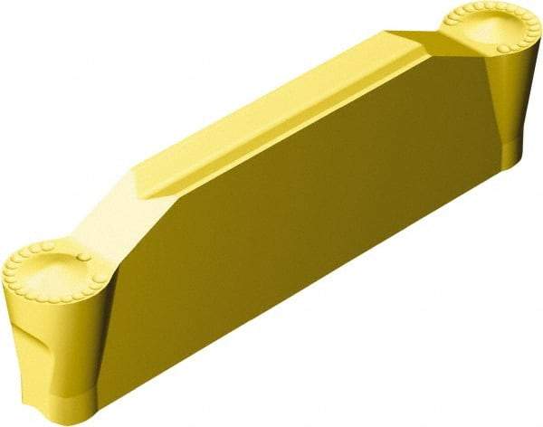 Sandvik Coromant - H2N123x2 RM 5mm Cutting Width Carbide Grooving Insert - 22.7mm Max Depth of Cut, Neutral, 2.5mm Corner Radius, TiCN/Al2O3/TiN Finish - USA Tool & Supply