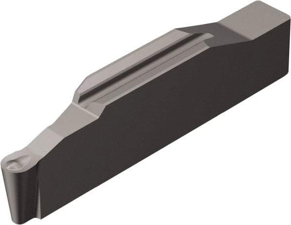 Sandvik Coromant - 0.5L123H1-0200 RO 2mm Cutting Width Carbide Grooving Insert - 5mm Max Depth of Cut, Left Hand, 1mm Corner Radius, TiAlN Finish - USA Tool & Supply