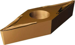 Sandvik Coromant - VBMT331 UM Grade 1115 Carbide Turning Insert - TiAlN/AlCr2O3 Finish, 35° Diamond, 3/8" Inscr Circle, 3/16" Thick, 1/64" Corner Radius - USA Tool & Supply