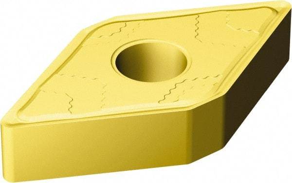 Sandvik Coromant - DNMG442 MMC Grade 2025 Carbide Turning Insert - TiCN/AI2O3/TiN Finish, 55° Diamond, 1/2" Inscr Circle, 1/4" Thick, 1/32" Corner Radius - USA Tool & Supply