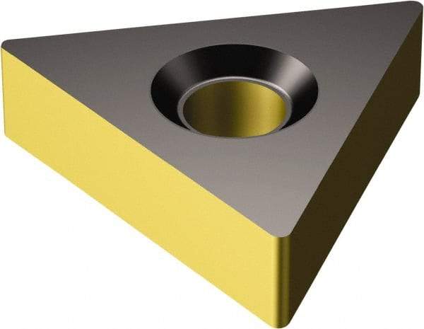 Sandvik Coromant - TNMA544 KR Grade 3225 Carbide Turning Insert - TiCN/AI2O3/TiN Finish, 60° Triangle, 5/8" Inscr Circle, 1/4" Thick, 1/16" Corner Radius - USA Tool & Supply