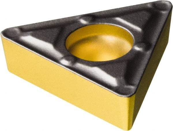 Sandvik Coromant - TCMX32.51 WF Grade 3210 Carbide Turning Insert - 60° Triangle, 3/8" Inscr Circle, 5/32" Thick, 1/64" Corner Radius - USA Tool & Supply