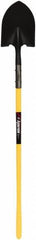 SEYMOUR-MIDWEST - 12" High x 8-3/4" Wide Round Steel Shovel - 48" Long Polymer Straight Handle, Front Turned - USA Tool & Supply