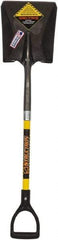 SEYMOUR-MIDWEST - 11-1/2" High x 9" Wide Square Steel Shovel - 29" Long Fiberglass D-Grip Handle, Front Turned - USA Tool & Supply