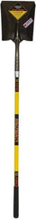 SEYMOUR-MIDWEST - 11-1/2" High x 9" Wide Square Steel Shovel - 48" Long Fiberglass Straight Handle, Front Turned - USA Tool & Supply